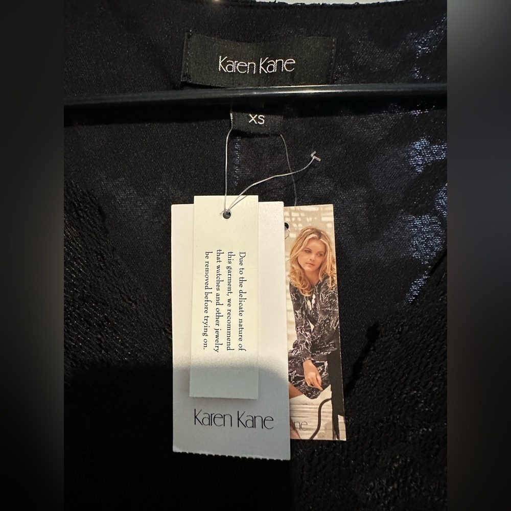 Karen Kane Black Lace Long Sleeve Dress - Picture 5 of 5